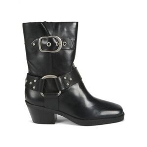 AREZZO Kaia 55MM Buckled Strap Leather Ankle Boots Size 8